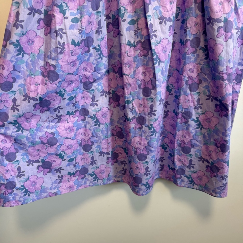 MINNIE MOUSE Disney Purple Floral Square Neck Dress Girls XXL - Picture 4 of 8